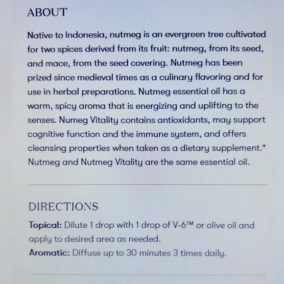 NEW Young Living‎ Nutmeg Essential Oil, 5ml bottle - Picture 3 of 6